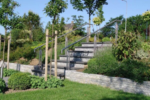 Trappe med marmor fliser