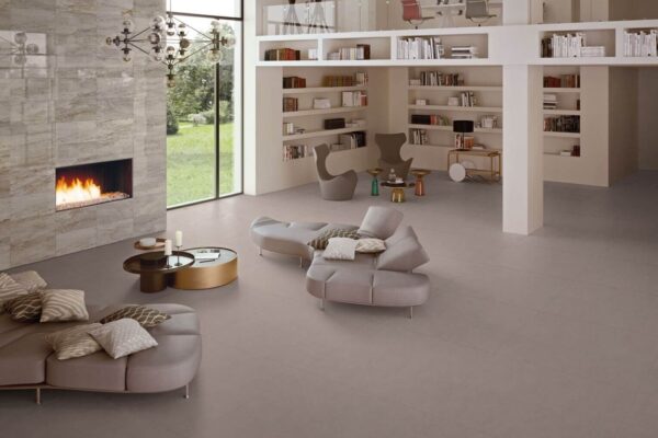 Keope_Element_Design_Pav.Taupe_Parete-camino-Lux-Silver-Grey_Living_2-Large